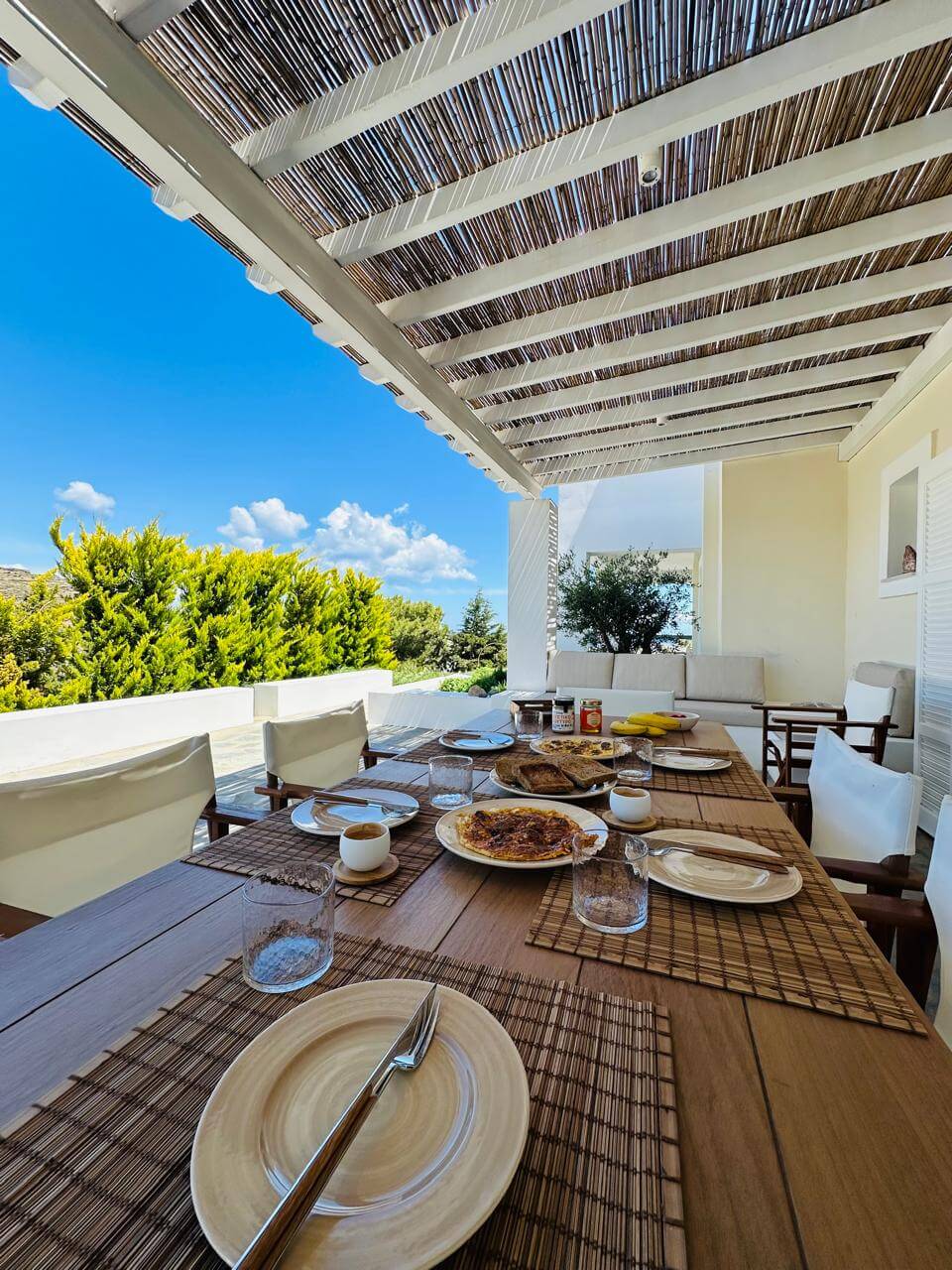 Breakfast on terrace